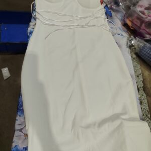 Private Label womans stylish gown whitr colour sleveless xs size