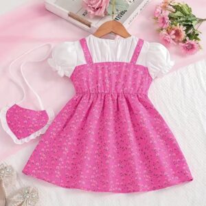 Magenta Dresses Frocks for Girls by Avsar Trendz Pink Colour 4 Size