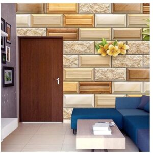 Private Label Vinyl Wallpaper for Home Peel and Stick Self Adhesive Easy to Clean Waterproof Heat Resistant Easy Line Up Ideal for Wall Decor Multicolour 16X90 INCH