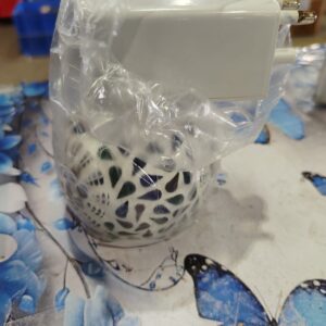 Private Label Radhey Radhey Electric Kapoor Dani for HomeOffice with OnOff Switch Night Lamp Ceramic Incense Holder Orange Pack of 1