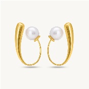 PALMONAS Pearl Hook Earrings