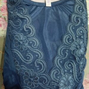 Private Label Women silk Night Dress Blue free size