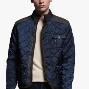 NEVY BLUE HIGH NECK JACKET SIZE L