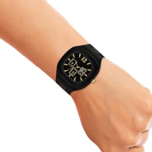 NEO VICTORY Square Dial Black Blue Grey White Analog Watches