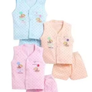 Private Label Boys Girls Cotton Trendy Summer Cut Sleeves Nightsuits Pack Of 3