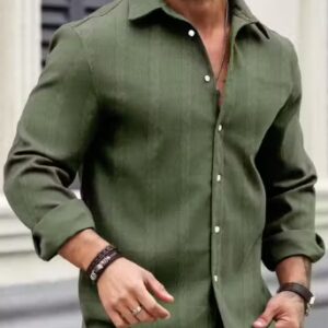 FORCE Mens Full Slevee Shirt OLIVE S