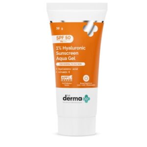 The Derma Co Hyaluronic Sunscreen Aqua Gel SPF 50 PA 50GM