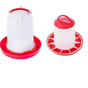 Private Label Poultry Feeder and Drinker for Chicken Quail Duck and Other All Type Birds 2pc
