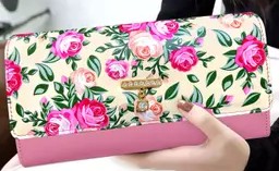 Private Label Womens and Girls Synthetic Leather Mobile Hand Clutch Handbag wallet Purse