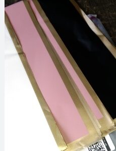 Private Label Waterproof 10 Pc Korean Paper Sheets for Flower Wrapping 23In 23In Gift Wrapping Paper for Gift and Bouquet Wrapping Light Pink with Gold Edge