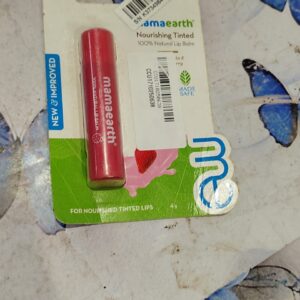 Mamaearth Nourishing Tinted 100 Natural Lip Balm with Vitamin E and Raspberry Raspberry Pack of 1 4 g