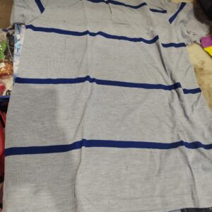 Squalo club Men Striped Polo Neck Cotton Blend Multicolor TShirt xl size grey colour