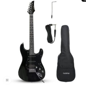 Kadence AstroMan Electric Guitar UPS Black combo with Bag and guitar cable minor damage
