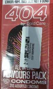 404 By Bold Care 10 Pcs Condoms