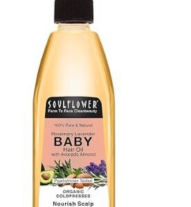Soulflower Rosemary Baby Hair Oil for Hair Growth Pure Natural Organic 225ml