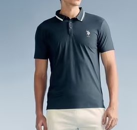 U S Polo Assn Men Slim Fit Polo T Shirt with Logo Print S Size