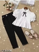 Private Label Princess fancy girls top pant girls Black White 32 Size