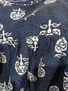 Private Label Womens Kurta pant Dupatta Set m size Blue And White