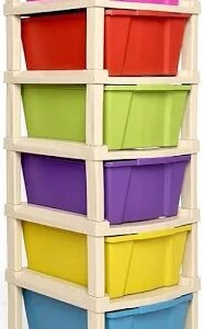 Private Label Multicolour Colour 6 Layers Modular Storage