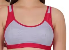 Private Label Girls stylish sports bra Pink And Grey Coour free size