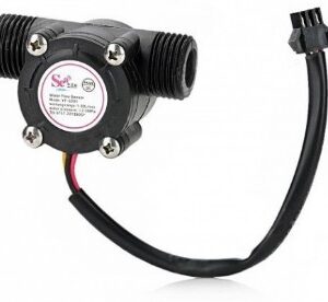 Private Label YF S201 Water Flow Measurement Sensor with 1 30Liter min Flow Rate Black Pack Of 4