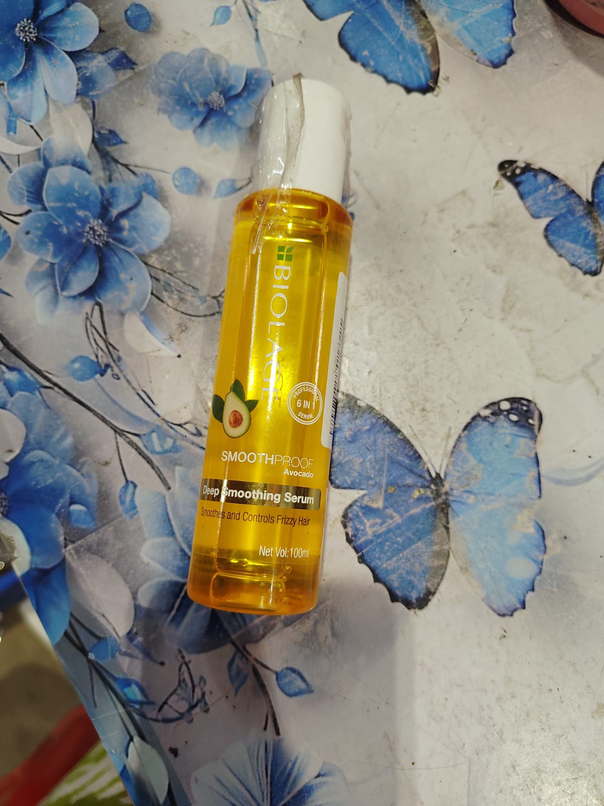 Biolage Smoothproof 6in1 Professional Hair Serum for Frizzy Hair Deep Smoothening With Avocado and Grape Seed Oil Natural and Vegan 100 ml