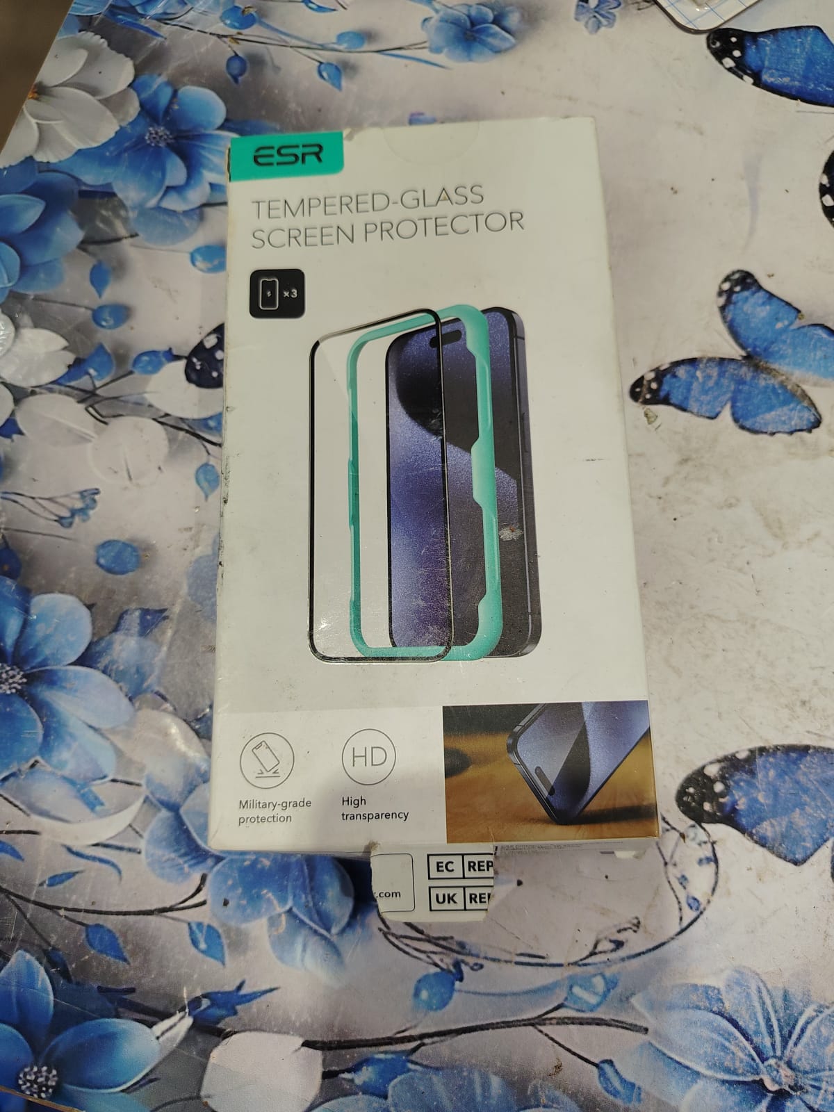 ESR 3 Pack For iPhone 15 Pro Tempered Glass Full Screen Protector 2.5D Curved Edges FullCoverage Military Grade Protection Scratch Resistant Screen Guard