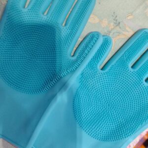 Private Label Credly Silicone Dishwashing Gloves Blue