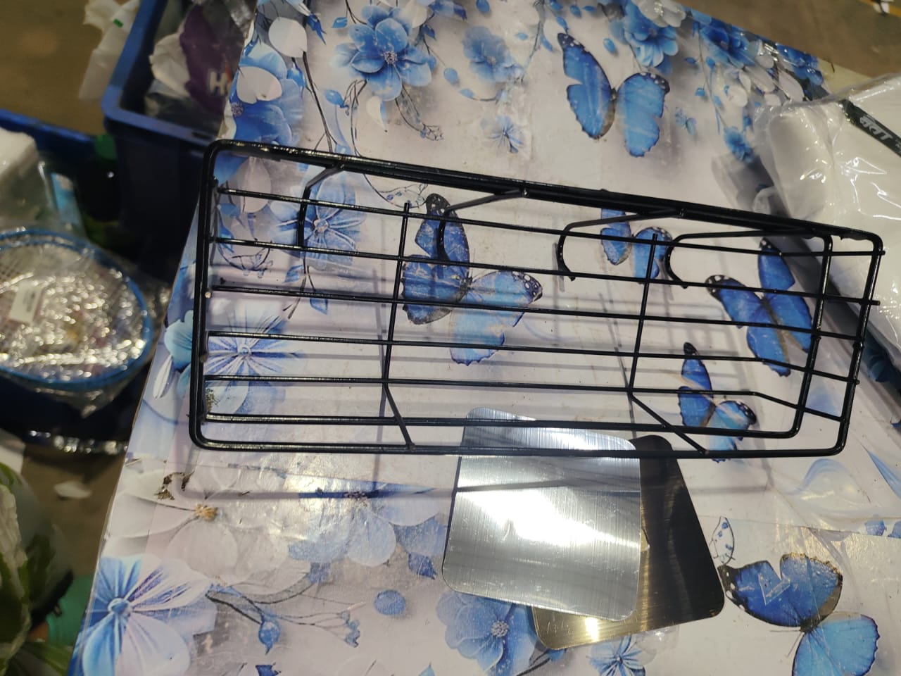 Private Label MOXSTAR Pack Of 1Storage Hook Shelf for Wall SelfAdhesive Multipurpose Bathroom Shelf with HooksTowel Holder RackBathroom AccessoriesWall Mount Black