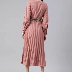 Women Westren Dress Peach Colour M Size