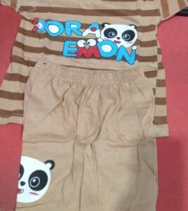 Private Label kids Half Sleeve Doraemon Printed Cotton Baba Suits for Boys 22 Size