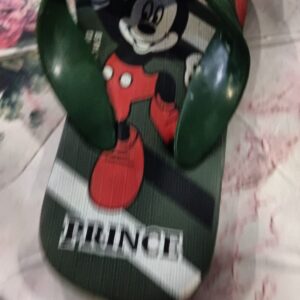 Private Label Flip Flops Mickey Mouse Slippers 11 Size green colour