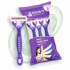 Bombae Disposable Flexi Body Razors for Women 3 Body Hair Remover