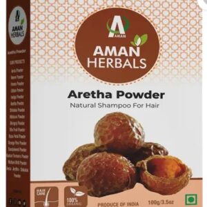 Aman Herbals Pure Reetha Aretha Powder for Hair Wash 100G