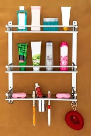Gloxy Stainless Steel 3 Layer Bathroom Shelf