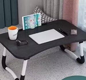 Private Label Laptop Table Study Table Premium Foldable Wooden Mini Laptop Table Black