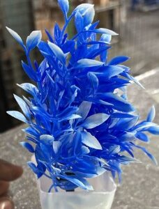 Private Label Plastic Blue Artificial Potted Flower For Home