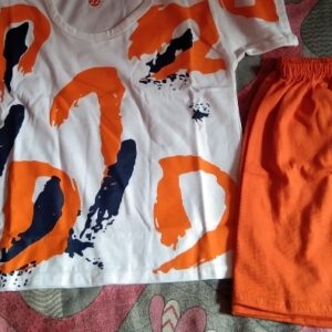 Private Labe KIDS BOYS CLOTHING SETS PACK OF 1 white and orange
