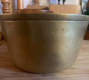 Brass Planter Vintage Hammered Classic Pot With Rope Accent