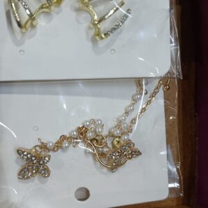 Private Label Korean Gold Plated Heart and Bow Drop Earrings For Women