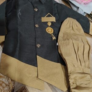 Private Label Cutiepie Fancy Kids Boys Kurta Sets Black Colour 28 Size