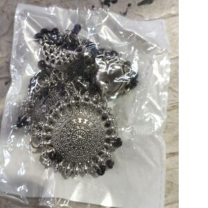 Private Label Oxidised silver earrings