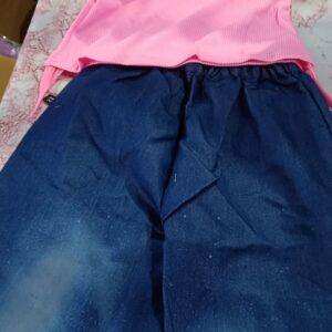 Private Label Baby Girls Top jeens Pant set Pink Colour 22 Size