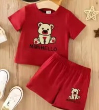 Private Label mimi hello red colour kids boys t shirt 0 size