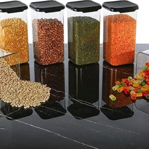 Private Label Glass Silicone Plastic Air Tight Kitchen Containers Set Pack of 4 1500 ML