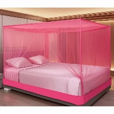 Private Label Premium Polyester Fabric Mosquito Net Pink