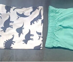 Private Label Kids Boys Swimsuit Short Sleeve Cartoon Dinosaur Printed Compression 2 Peice Bathing Suit Quickly Dry Soft Swimwear size 26