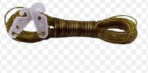 Private Label PVC Coated Steel Wire Rope for Drying Clothes Clothesline Length 20 Meter with Plastic Hooks Multicolor Pack of 1