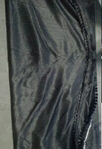 Private Label Embellished Embroidered Net Dupatta Chunni Black Embroidery