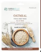 Mirabelle Oat Meal Facial Sheet Mask For Skin Nourishment 25ml